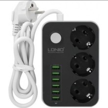 Ldnio Πολύπριζο 3 Θέσεων με USB και μήκος καλωδίου 1.6m SC3631