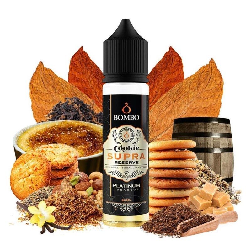 Bombo Platinum Tobaccos Cookie Supra Reserve 20ml/60ml Bombo Platinum Tobaccos Cookie Supra Reserve 20ml/60ml