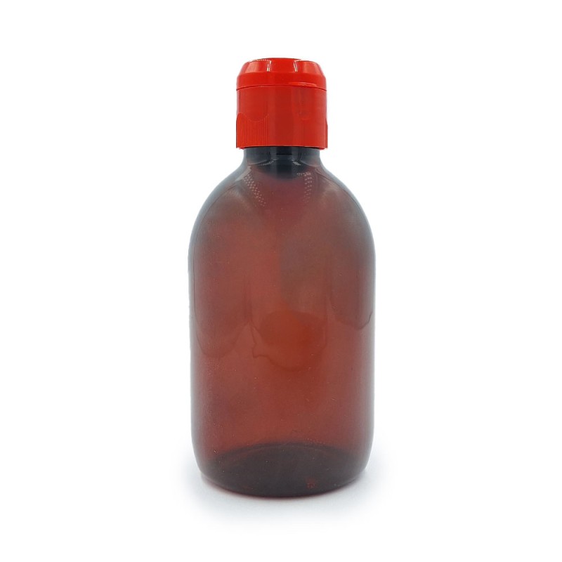 PET Amber Πλαστικό Μπουκάλι 250ml - 100  Τμχ