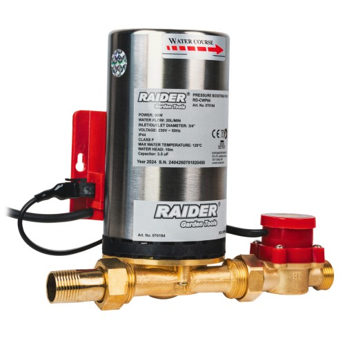 RAIDER Πιεστικό  90W 3/4" 20L/min 10m INOX 1,2m RD-CWP84 070184