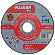 RAIDER ΤΡΟΧΟΣ ΚΟΠΗΣ ΙΝΟΧ PRO 115*1.0*22.2mm 160120