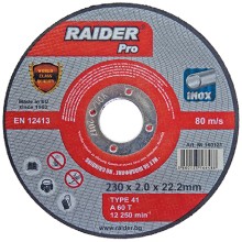 RAIDER ΤΡΟΧΟΣ ΚΟΠΗΣ ΙΝΟΧ PRO 230*2.0*22.2mm160127