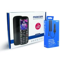 Maxcom MM740 2.4" με Bluetooth 5.0, Ραδιόφωνο, Πλήκτρο Έκτακτης Ανάγκης και Βάση + Φορτιστής Αυτοκινήτου Nokia DC-15 750 mAh Micro USB
