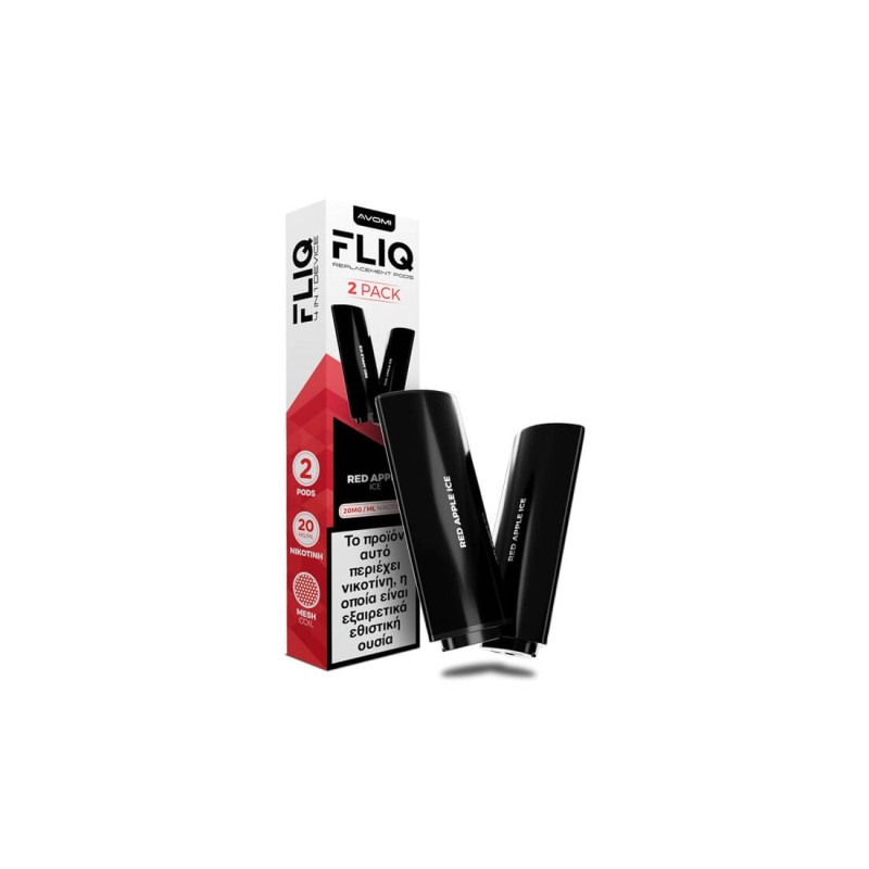 AVOMI FLIQ Red Apple Ice Prefilled Pod 2ml 20mg (PACK OF 2) AVOMI FLIQ Red Apple Ice Prefilled Pod 2ml 20mg (PACK OF 2)