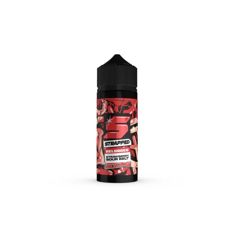 Strapped Reloaded Strawberry Sour Belt Flavour Shot 24/120ml Strapped Reloaded Strawberry Sour Belt Flavour Shot 24/120ml