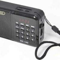CMiK MK-140 Ραδιοφωνάκι Επαναφορτιζόμενο με USB Μαύρο Black