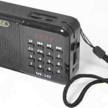 CMiK MK-140 Ραδιοφωνάκι Επαναφορτιζόμενο με USB Μαύρο Black